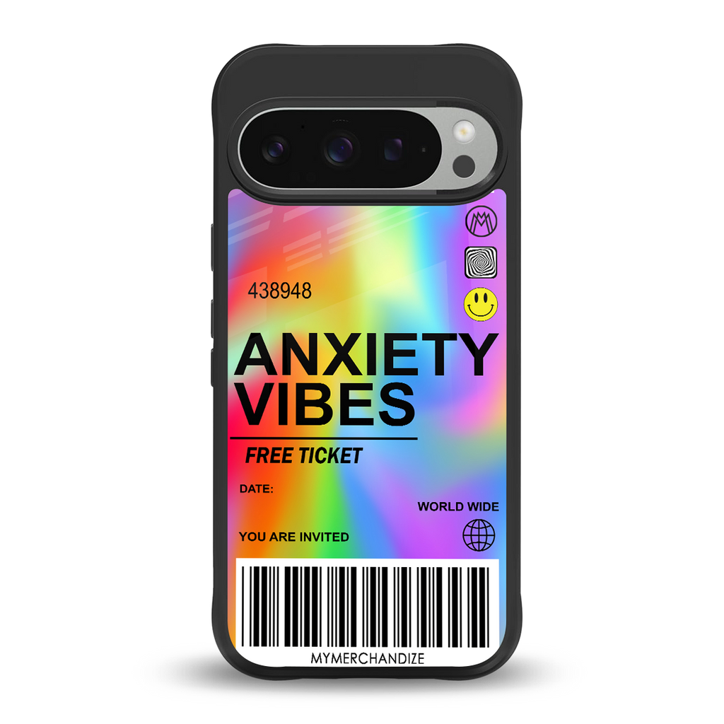 anxiety vibes back phone cover | glass case for google pixel 9 pro