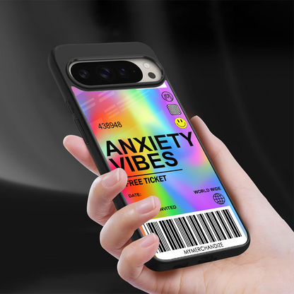 anxiety vibes back phone cover | glass case for google pixel 9 pro xl