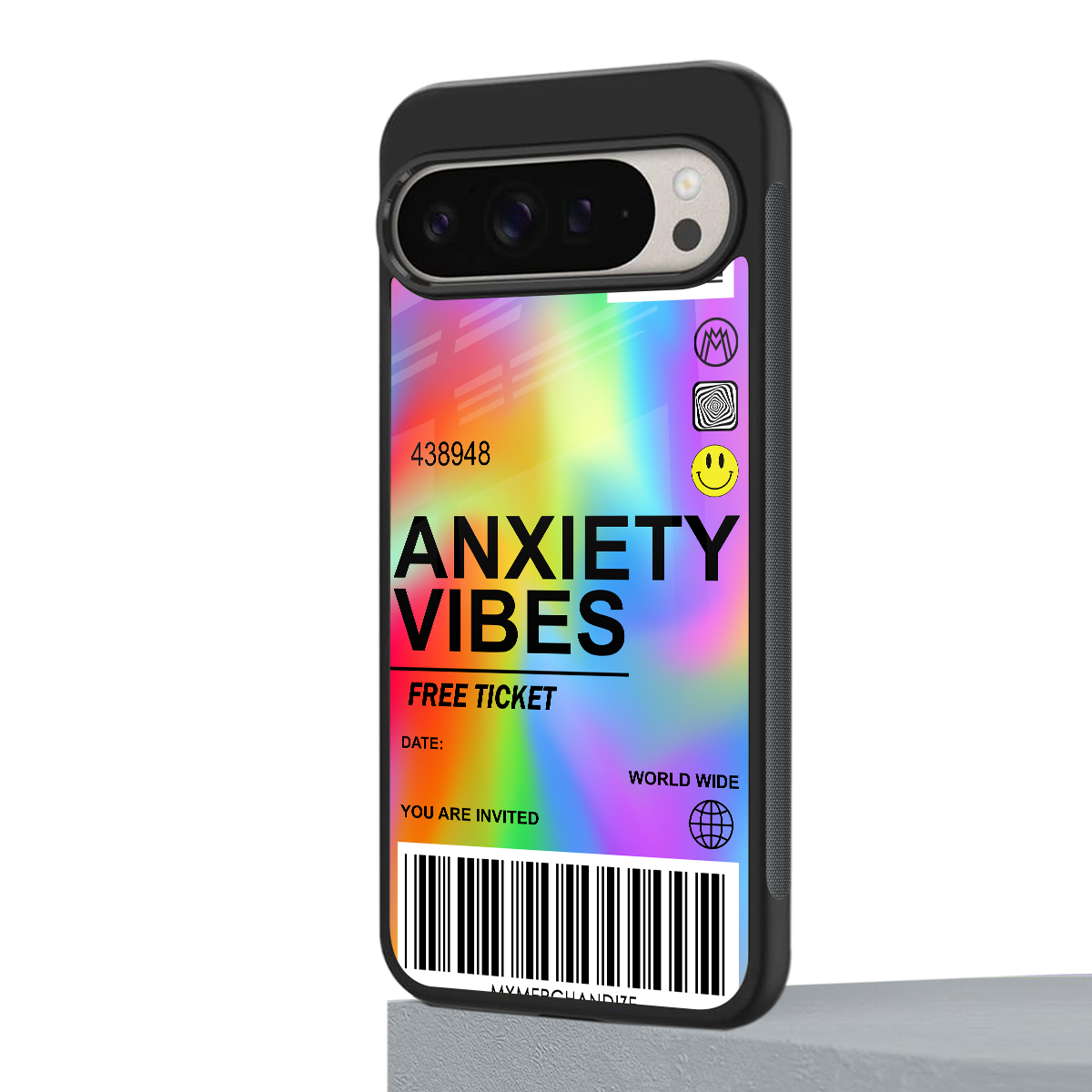anxiety vibes back phone cover | glass case for google pixel 9 pro xl