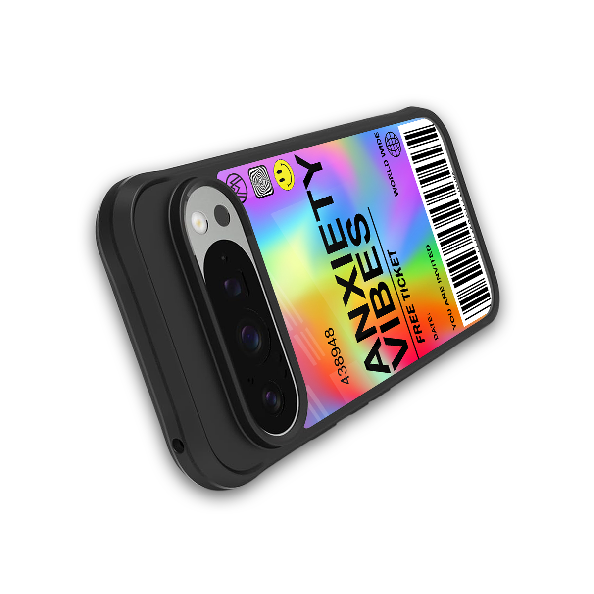 anxiety vibes back phone cover | glass case for google pixel 9 pro xl