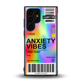 anxiety vibes back phone cover | glass case for samsung galaxy s24 ultra