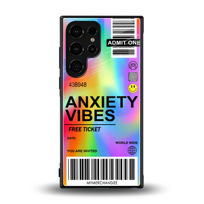 anxiety vibes back phone cover | glass case for samsung galaxy s24 ultra