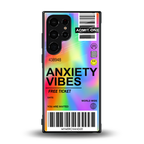 anxiety vibes back phone cover | glass case for samsung galaxy s23 ultra