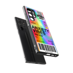 anxiety vibes back phone cover | glass case for samsung galaxy s24 ultra