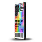 anxiety vibes back phone cover | glass case for samsung galaxy s23 ultra