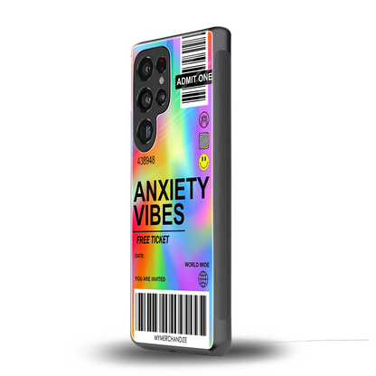 anxiety vibes back phone cover | glass case for samsung galaxy s25 ultra