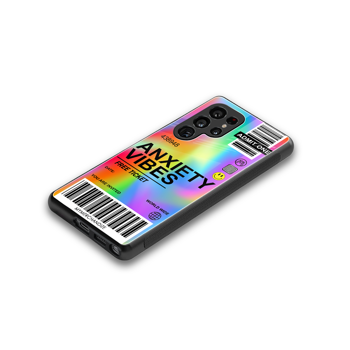 anxiety vibes back phone cover | glass case for samsung galaxy s25 ultra
