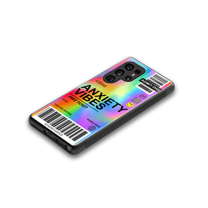 anxiety vibes back phone cover | glass case for samsung galaxy s25 ultra