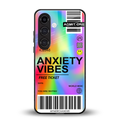 anxiety vibes back phone cover | glass case for samsung galaxy s24