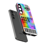 anxiety vibes back phone cover | glass case for samsung galaxy s23