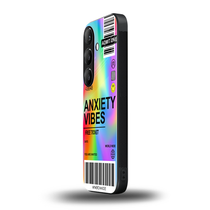 anxiety vibes back phone cover | glass case for samsung galaxy s24 plus