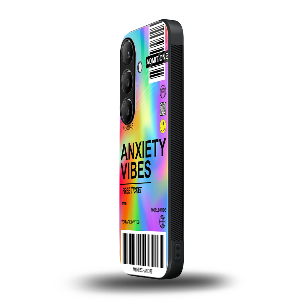anxiety vibes back phone cover | glass case for samsung galaxy s23