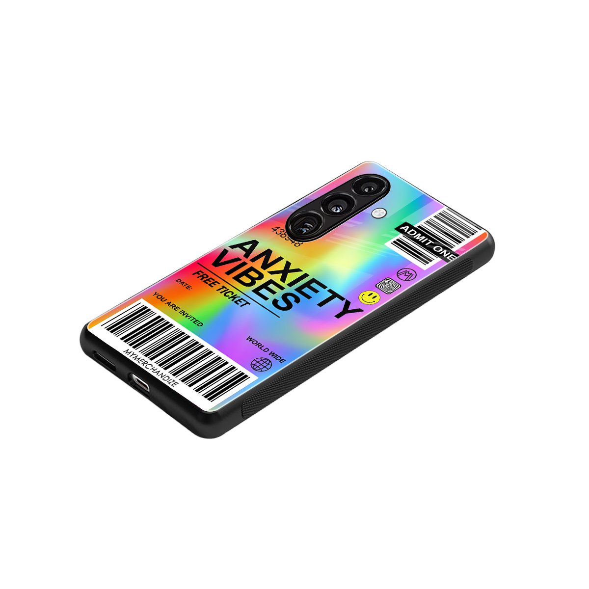 anxiety vibes back phone cover | glass case for samsung galaxy s24 fe