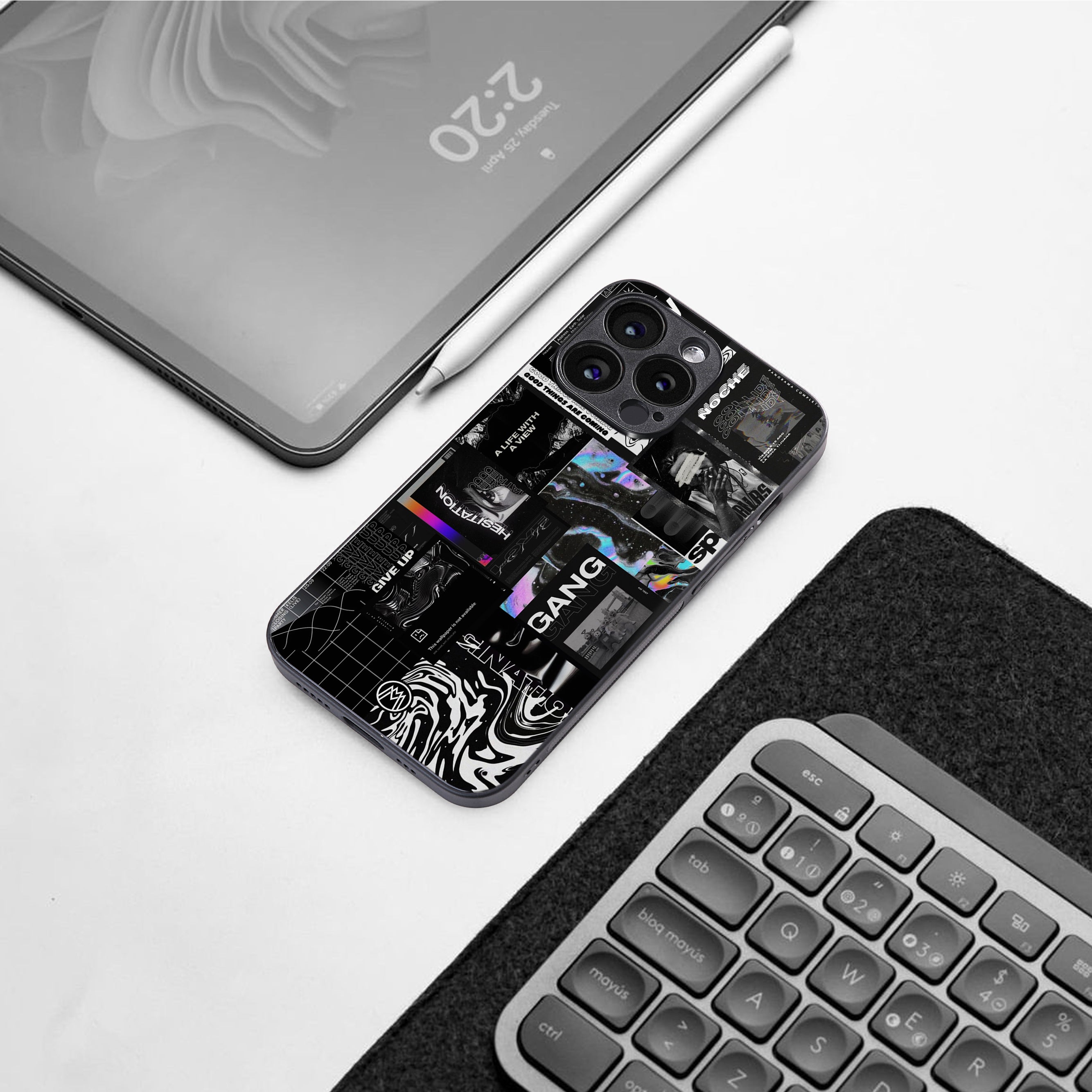 anxiety being back phone cover | glass case for iphone 15 pro max