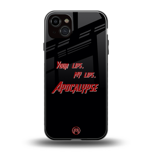 apocalypse back phone cover | glass case for iphone 15 plus