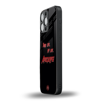 apocalypse back phone cover | glass case for iphone 14 pro max