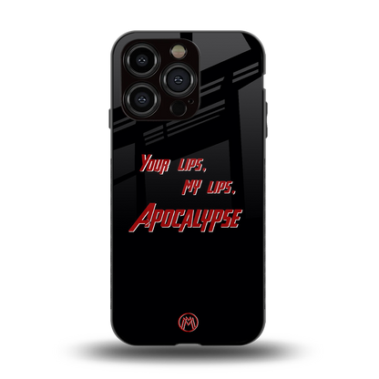 apocalypse back phone cover | glass case for iphone 15 pro