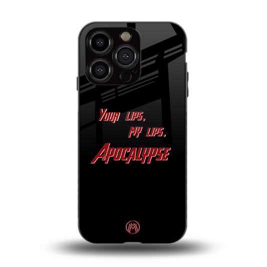 apocalypse back phone cover | glass case for iphone 15 pro