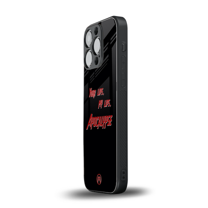 apocalypse back phone cover | glass case for iphone 14 pro