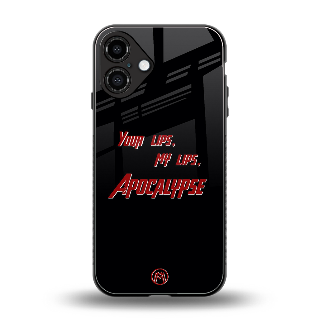 apocalypse back phone cover | glass case for iphone 16 plus