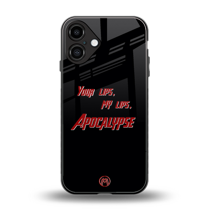 apocalypse back phone cover | glass case for iphone 16 plus