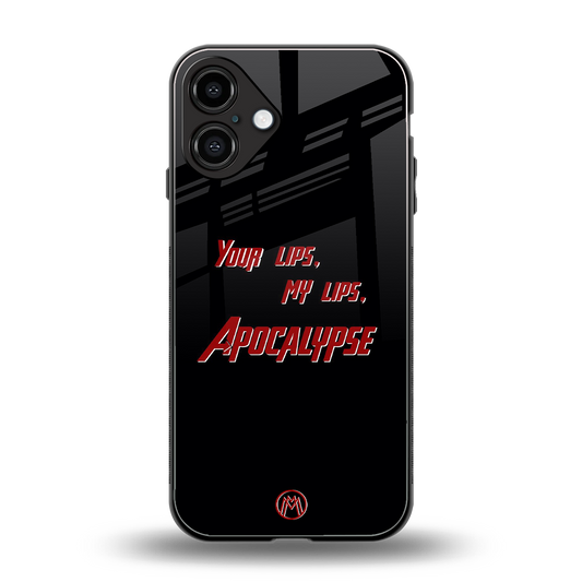 apocalypse back phone cover | glass case for iphone 16 plus