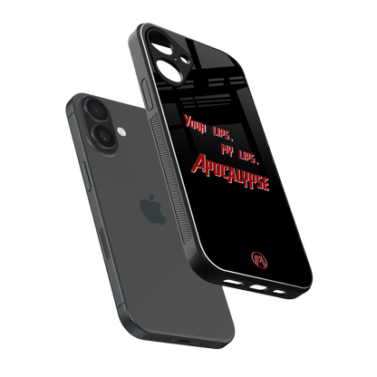 apocalypse back phone cover | glass case for iphone 16 plus