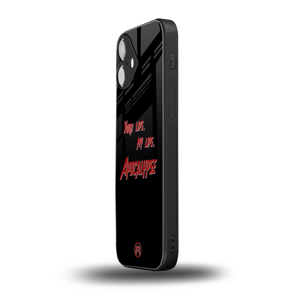 apocalypse back phone cover | glass case for iphone 16 plus