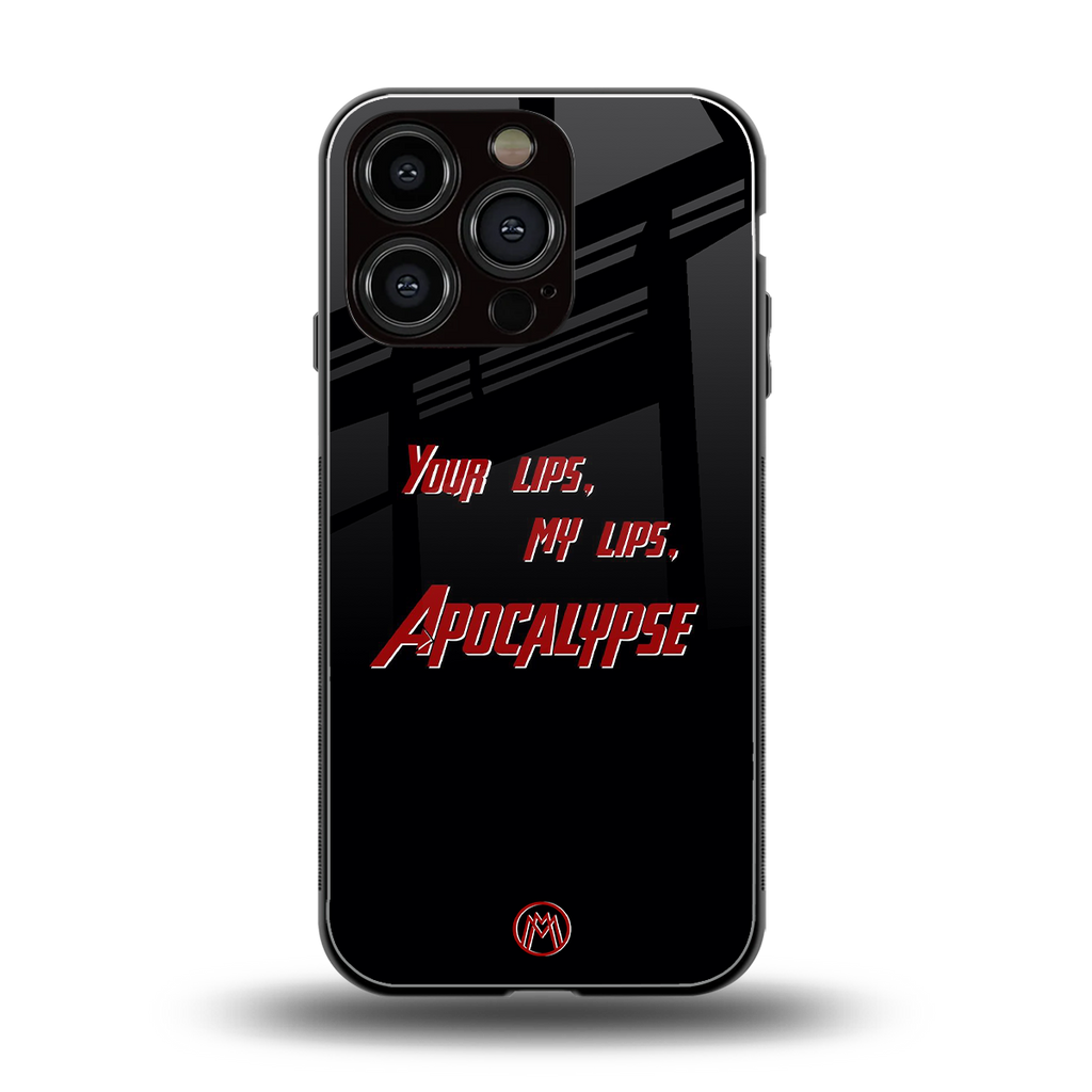 apocalypse back phone cover | glass case for iphone 16 pro