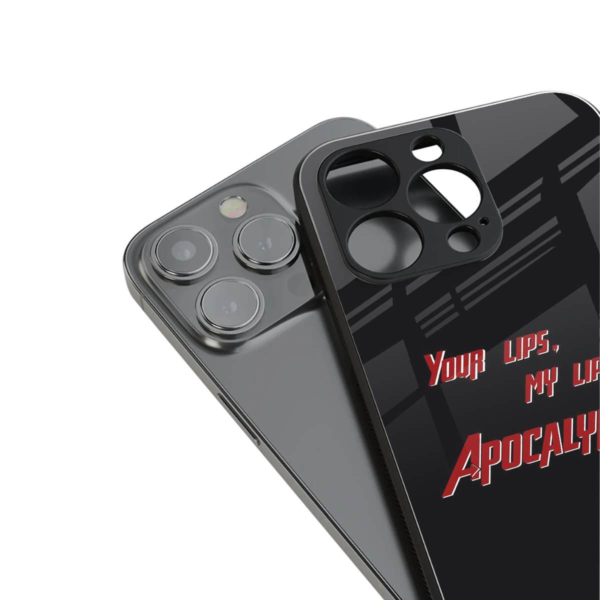 apocalypse back phone cover | glass case for iphone 15 pro