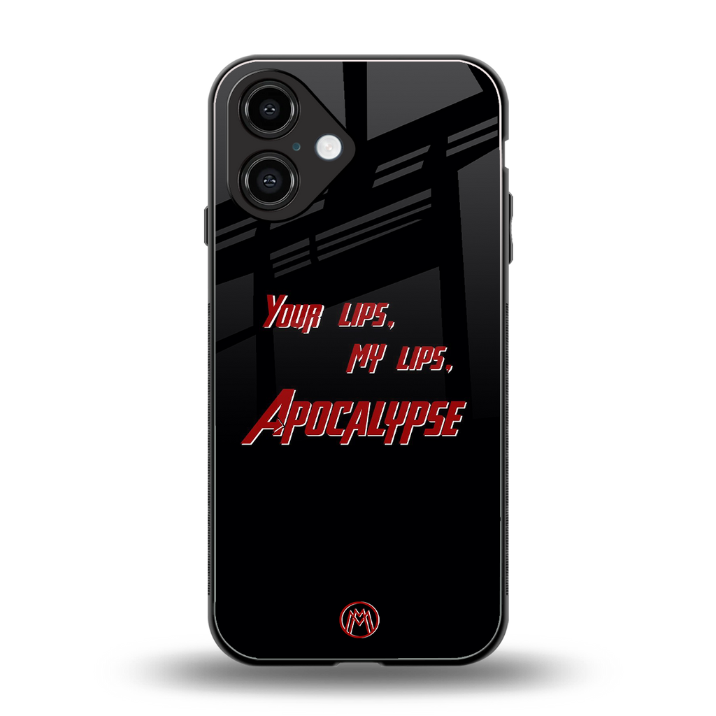 apocalypse back phone cover | glass case for iphone 16