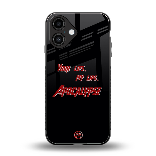 apocalypse back phone cover | glass case for iphone 16