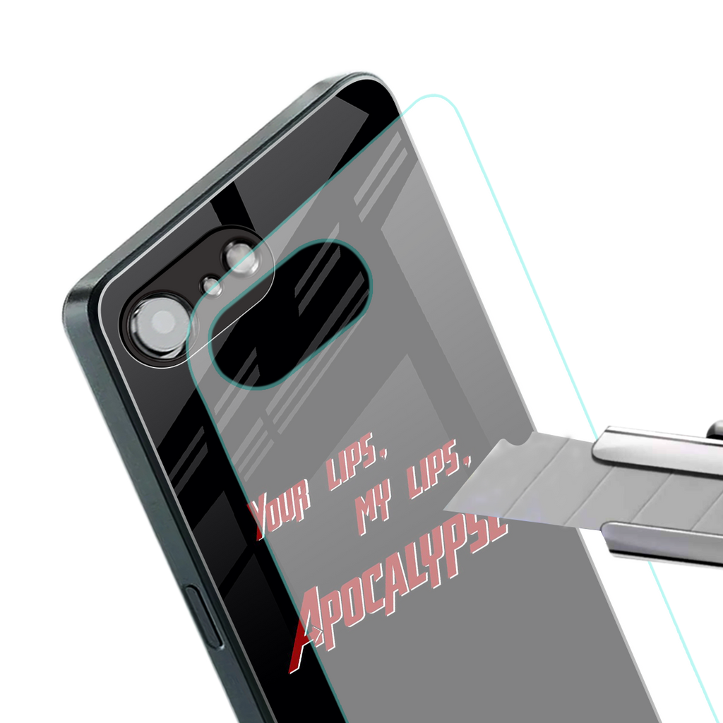apocalypse back phone cover | glass case for iphone 16e