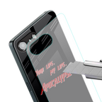 apocalypse back phone cover | glass case for iphone 16e