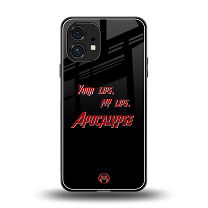 apocalypse back phone cover | glass case for nothing phone 1