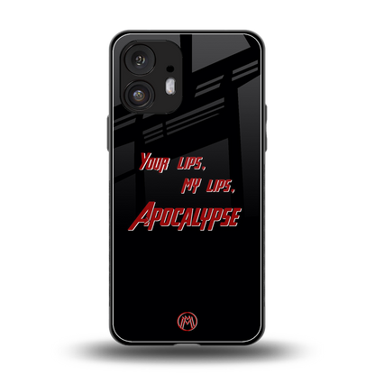 apocalypse back phone cover | glass case for nothing phone 2