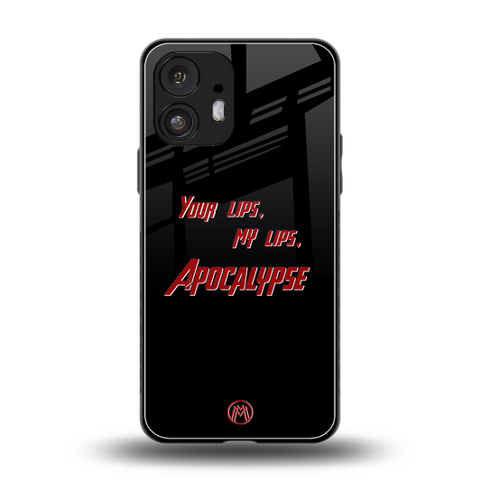 apocalypse back phone cover | glass case for nothing phone 2