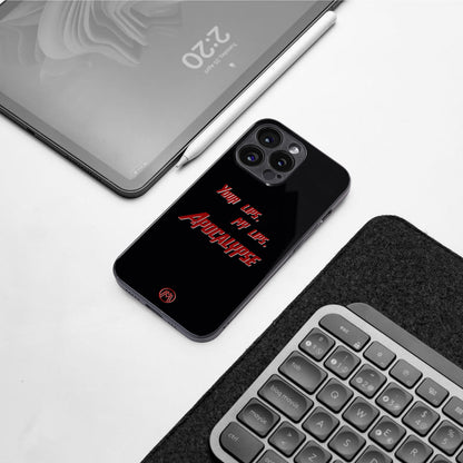 apocalypse back phone cover | glass case for iphone 16 pro max