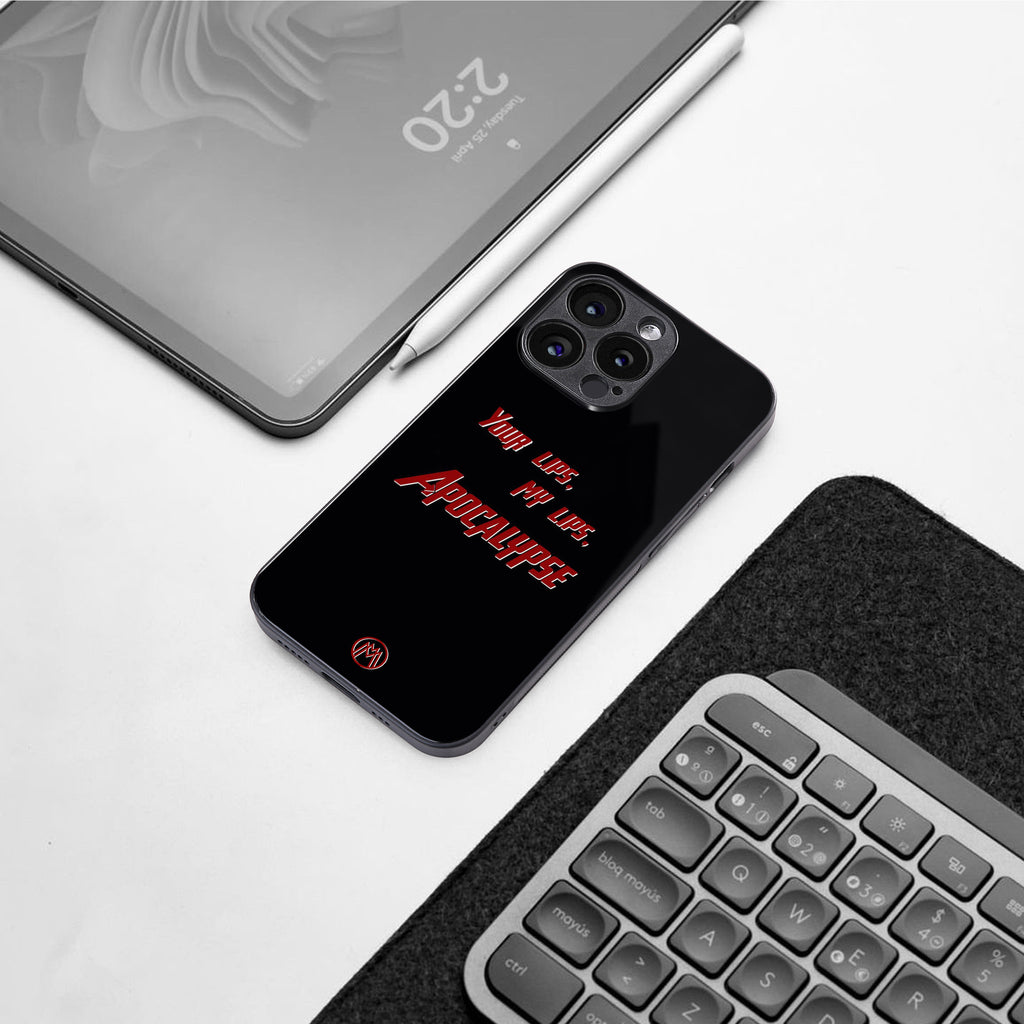 apocalypse back phone cover | glass case for iphone 16 plus