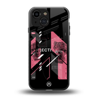 apollo project aesthetic pink and black back phone cover | glass case for iphone 13 mini