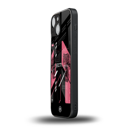 apollo project aesthetic pink and black back phone cover | glass case for iphone 13 mini