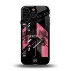 apollo project aesthetic pink and black back phone cover | glass case for iphone 13 pro