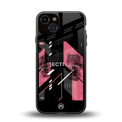 apollo project aesthetic pink and black back phone cover | glass case for iphone 13
