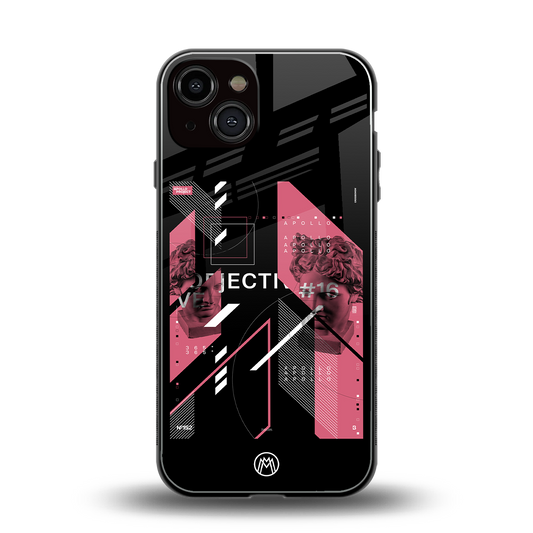 apollo project aesthetic pink and black back phone cover | glass case for iphone 13
