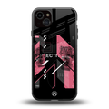 apollo project aesthetic pink and black back phone cover | glass case for iphone 15 plus