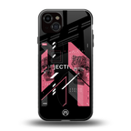 apollo project aesthetic pink and black back phone cover | glass case for iphone 15 plus