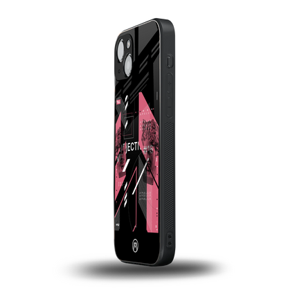 apollo project aesthetic pink and black back phone cover | glass case for iphone 15 plus