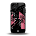apollo project aesthetic pink and black back phone cover | glass case for iphone 15