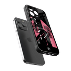 apollo project aesthetic pink and black back phone cover | glass case for iphone 15 pro