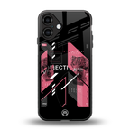 apollo project aesthetic pink and black back phone cover | glass case for iphone 16 plus